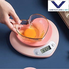 Mua CÂN BẾP 5KG HÌNH TRÁI TIM   KÈM 2 PIN