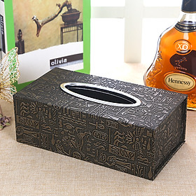 Mua Hộp đựng giấy ăn  khăn giấy họa tiết dập nổi màu đen sang trọng