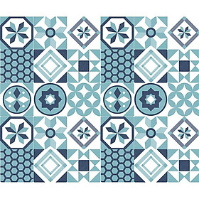 Decal Gạch Bông H43 - Set 30 ô 20x20cm - Decal Dán tường, Dán bếp, Trang trí nhà cửa