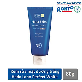 Bộ sản phẩm dưỡng trắng da tối ưu Hada Labo Perfect White (Kem rửa mặt 80g + Dung dịch dưỡng 100ml + Kem dưỡng 50g)