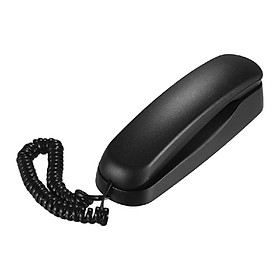 Mini Desktop Corded Landline Phone Fixed Telephone Wall Mountable Supports Mute/ Pause/ Hold/ Reset/ Flash/ Redial Functions for H