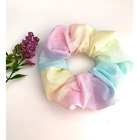 Cột Tóc Vải Scrunchies Màu Cầu Vòng (Giao Ngẫu Nhiên Mẫu)