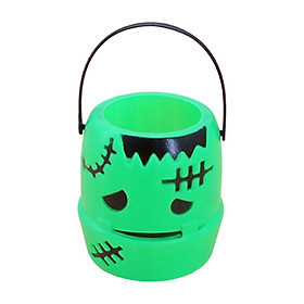 Pumpkin Bucket Trick or Treat Bucket for Props Table Decoration Holiday Gift