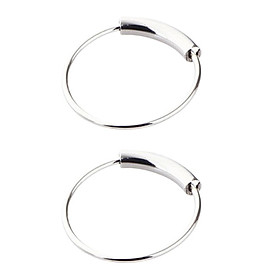 2pcs Nose Ring Nose Hoop Tragus Helix Ear Piercing Steel Ring 6mm Silver