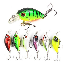 Mồi Giả Câu Cá Lóc Bằng Nhựa Cứng 4.5cm/3.8g, Mồi Lure Cá Lóc 3D Màu Ngẫu Nhiên