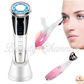 Hình ảnh Búa Điện Di Massage Mặt Làm Đẹp Da 5 in 1 Photon Nóng Và Lạnh EMS Kèm Máy Massage Làm Đẹp Ion RF Loại Bỏ Quầng Thâm - Làm Mờ Nếp Nhăn - Giảm Mệt Mỏi