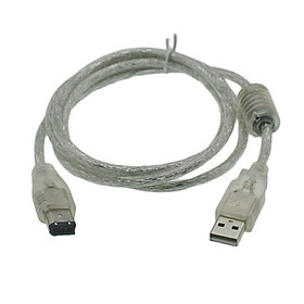 5ft 150cm IEEE 1394 Đầu nối cáp Máy tính USB đến 1394b 6pin Cáp camera máy ảnh kỹ thuật số DV 1394 Cáp dữ liệu cổng lớn Chiều dài cáp: 1,5m