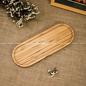 Mua Khay gỗ tre tự nhiên hình Oval- Khay tre đựng thức ăn