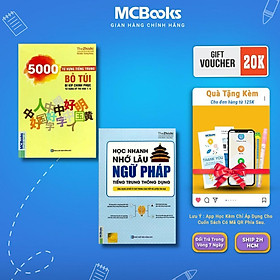 Học Nhanh Nhớ Lâu Ngữ Pháp Tiếng Trung Thông Dụng + 5000 Từ Vựng Tiếng Trung - Combo 2 Cuốn - MCBooks - Lâu Vũ Tình