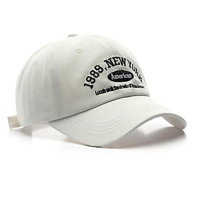 Thêu năm 1989 Mũ bóng chày New York đã rửa mũ bông cho nam giới điều chỉnh mũ bóng chày mũ bóng chày Color: B black Size: 56-60CM