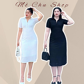 Đầm body thun len cổ trụ bigsize