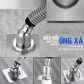 Bộ thoát nước máy giặt, chậu rửa, thoát nước thải kiêm chống mùi hôi, ngăn côn trùng trào ngược, cổ xoay 360 độ, loại đứng MIHOCO 3112