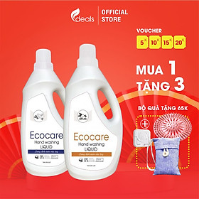 Nước Rửa Tay Bồ Hòn Hữu Cơ ECOCARE 1 lít - Sạch khuẩn, chăm sóc da tay, tinh dầu khử mùi