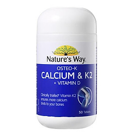 Viên uống bổ sung Vitamin K và Calcium Nature’s Way Osteo-K Calcium&K2 50 viên