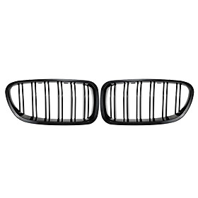 One Pair Front Gloss Black Grille Grilles for BMW F18 F10 2010-2014
