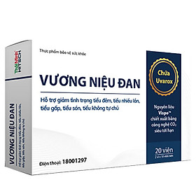 TPBVSK Vương Niệu Đan hỗ trợ giảm kích thích bàng quang. Giúp cải thiện tình trạng tiểu đêm, tiểu nhiều lần, tiểu gấp, tiểu són, tiểu không tự chủ