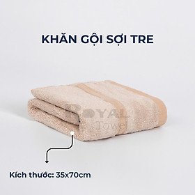Khăn gội, khăn lau đầu sợi tre Royal Towel 35x70cm thấm hút tốt, không đổ lông, không ra màu