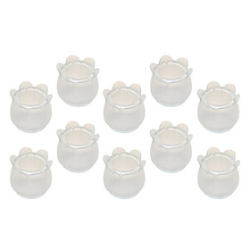 10pcs No-slip Clear Chair Leg Feet Caps Cover Round Floor Protector Size_1