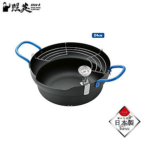 Nồi chiên dầu đáy từ 3 lớp chống dính cao cấp, có quai cầm kèm khay ráo dầu Show-A - Nội địa Nhật Bản