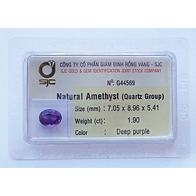  Mặt đá thạch anh tím Amethyst tự nhiên mài giác oval