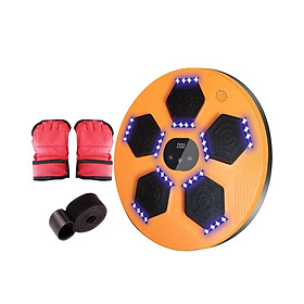Electronic Boxing Machine Music Boxing Target with Light Adjustable Wall Mounted Punching Pad Boxing Trainer for Agility Home