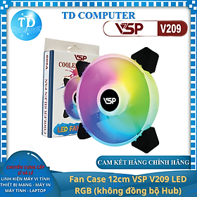 Mua Fan Case 12cm VSP V209 LED RGB (không đồng bộ Hub) - Hàng chính hãng Tech Vision phân phối