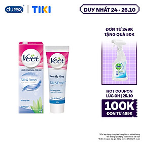 Kem tẩy lông cho da nhạy cảm Veet Silk Fresh 50g