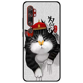 Ốp lưng dành cho Xiaomi Mi Note 10 - Mi Note 10 Pro - mẫu Mèo Cào Nón Đỏ