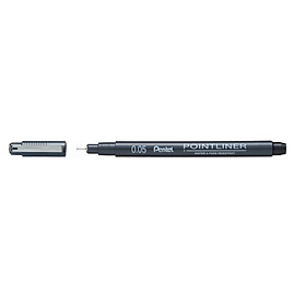 Bút Fineliner đi nét Pentel Pointliner Water & Fade Resistant - 0.05mm - Màu đen (Black)