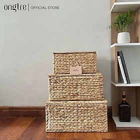 Mua Giỏ lục bình hình chữ nhật / hình tròn đựng đồ phòng khách/ giỏ phòng ngủ/ giỏ đồ chơi | ongtre (Vietnam)