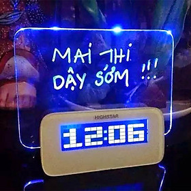 Mua Đồng hồ báo thức HIGHSTAR bảng ghi nhớ phát sáng