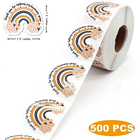 500Pcs Rainbow Sticker Adhesive Paper for Stationery Supplies Presents Wrapping DIY Crafts