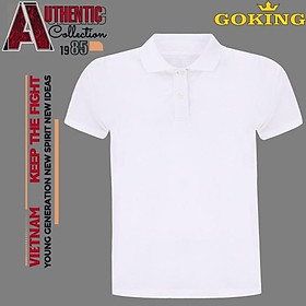 Áo thun trơn polo cổ trụ, form unisex cho nam nữ. Áo phông hàng hiệu Goking, quà tặng cao cấp cho gia đình, cặp đôi, doanh nghiệp