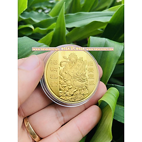 Lì xì tết Đồng Xu Hình Thần Tài Mạ Vàng SQTTC000155