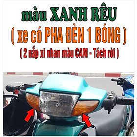 Bộ vỏ nhựa màu XANH RÊU cho xe Wave 110 - Wave  Thái  - Wave Zx đời 1997 đến  2006-TKB-660(8272)