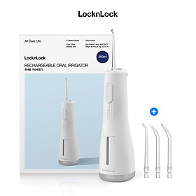 Máy tăm nước LocknLock ENR154WHT - Kèm 4 đầu tăm - Dung tích 250ml - Màu trắng