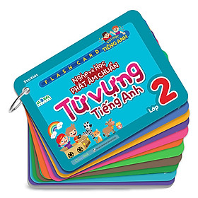 Sách Flashcard vui học Tiếng Anh: Nghe và học phát âm chuẩn từ vựng Tiếng Anh lớp 2