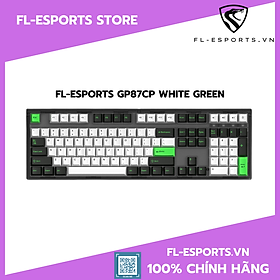 Bàn phím cơ FL-Esports GP87CP Gasket Mount White and Green - Hàng chính hãng