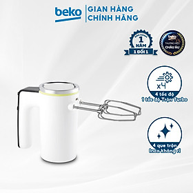 Máy Đánh Trứng Cầm Tay BEKO 425W Chất Liệu Nhựa Cao Cấp, Tặng Kèm 2 Bộ thanh Trộn Và Que Đánh - HMM7420W – Hàng Chính Hãng