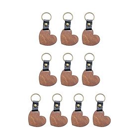 10 Pieces PU Leather Key Rings Accessories for Family Birthday Holiday Gifts