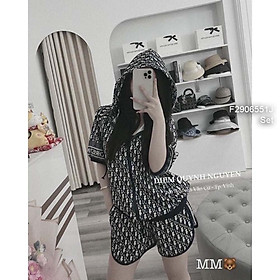 SET ĐI CHƠI, SET BỘ 2 MÓN ÁO MŨ HOODIE PHỐI QUẦN ĐÙI CỰC HOT