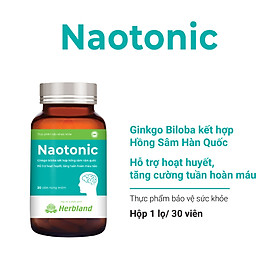 Viên bổ não NAOTONIC Hỗ trợ hoạt huyết, Tăng tuần hoàn não (Hộp/30 viên)