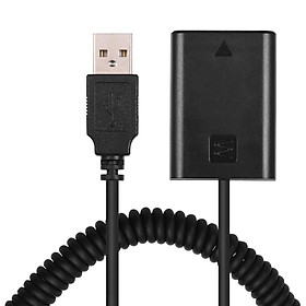 Adapter sạc Andoer 5V USB NP-FW50 thiết kế dây xoắn đàn hồi siêu bền cho Sony A7 A7II A7R A7S