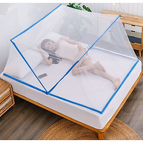 Mua Màn Chống Muỗi Gấp Gọn  Dùng Cho Giường Ngủ  Lều  Nhà Cửa  Lắp Đặt Nhanh - 1m6x1m9x0.85 xanh - màu xanh
