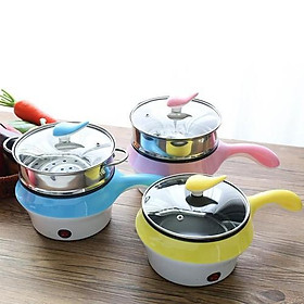 Mua Nồi lẩu đa năng mini 2 tầng kèm khay hấp inox