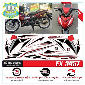 TEM RỜI EX 150 2021 DÁN XE ĐỎ 3457 