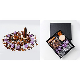 Mua Hộp Quà Chakra Đá Trái Tim  Đá Trụ  Đá Vụn  Đá Amethyst Tooth Kèm Trụ Đá Nhỏ