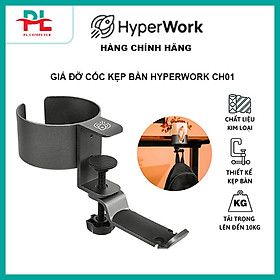 Mua Giá để cốc kẹp bàn tích hợp móc treo đồ HyperWork CH01 - Hàng Chính Hãng