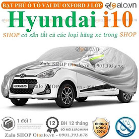 Bạt che phủ xe ô tô Hyundai i10 3 lớp cao cấp