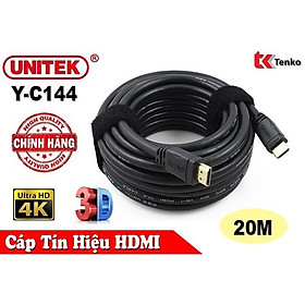 Cáp HDMI 20m hỗ trợ 3D, 4K x 2K Unitek Y-C144 - Hàng nhập khẩu